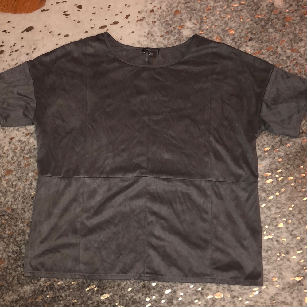 VINCE CAMUTO SUEDE TOP (lightly worn)